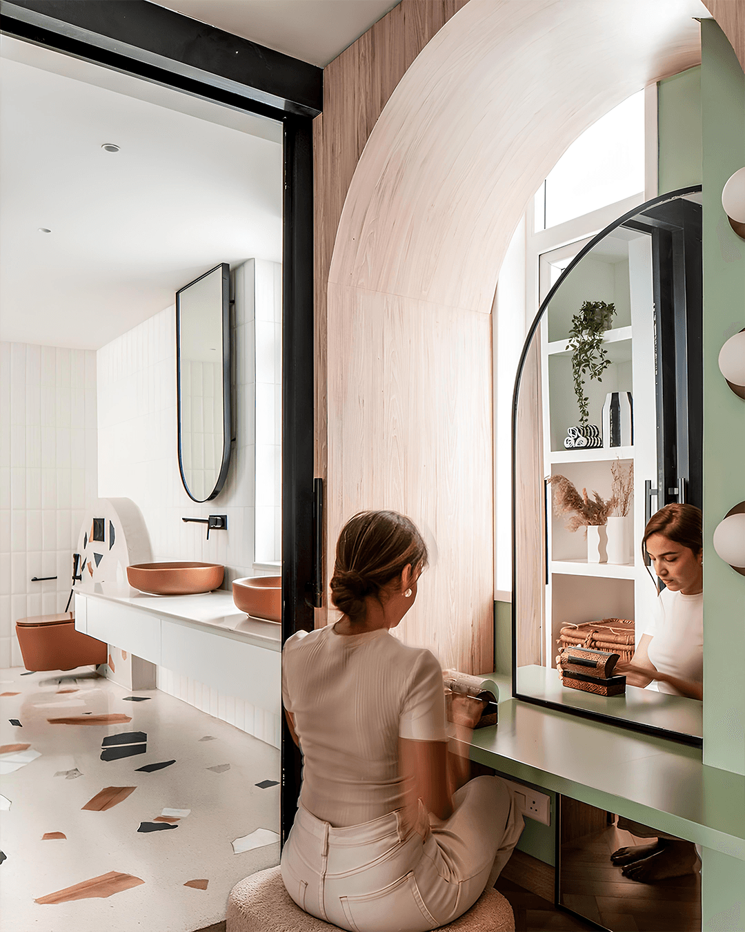 Bathroom with Textured Paint®