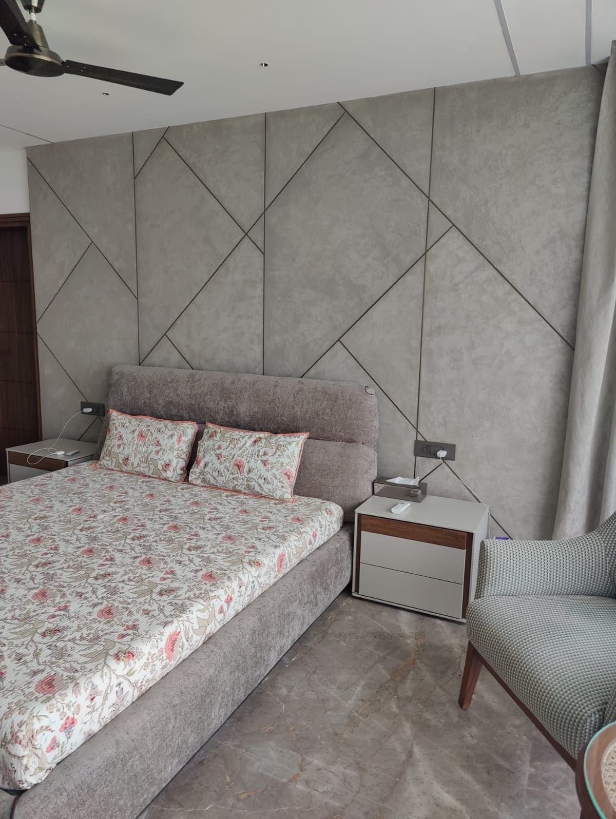 Bedroom with Textured Paint®